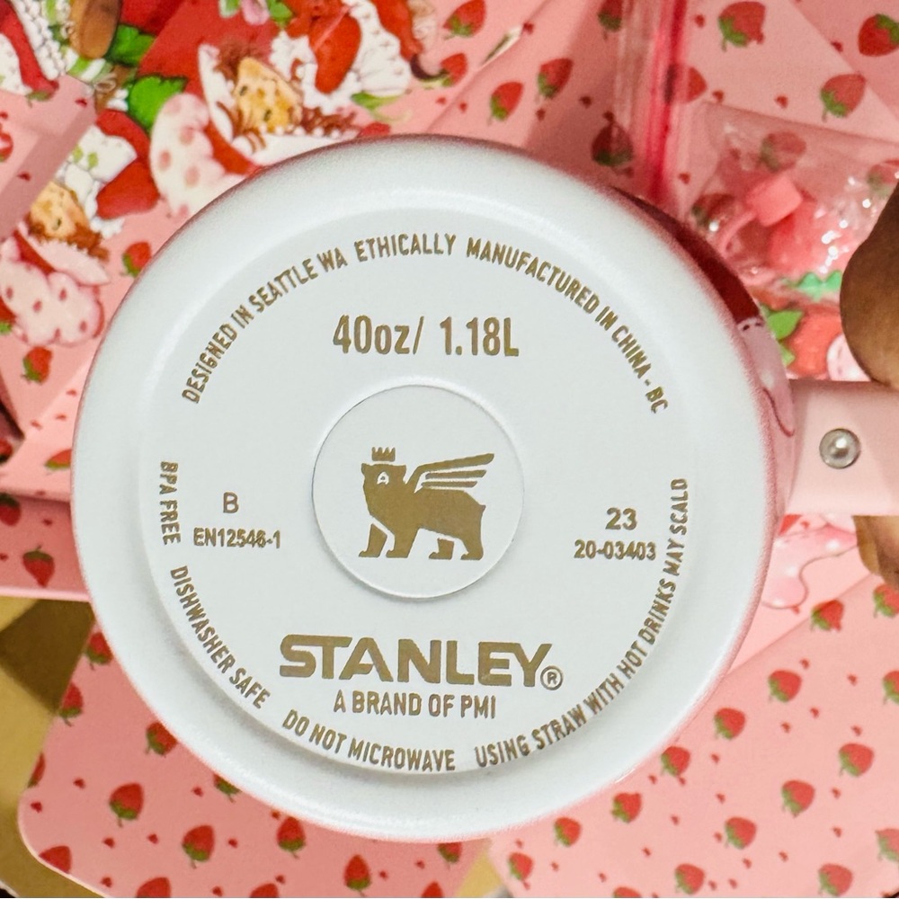 Stanley 40 oz. Pink Strawberry Shortcake Tumbler - Picture 4 of 10